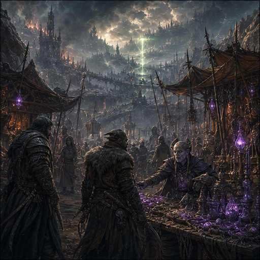 The Chaos Lands (Lands of the Forsaken / Worlds Edge Mountains) regional life illustration.