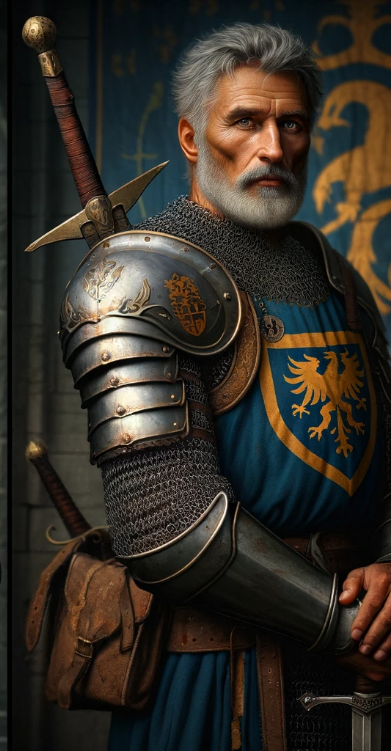 An older Klydorian knight of the Order of the Shield.