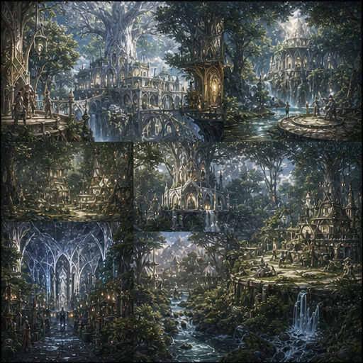 Silveroak Forest cities and settlements illustration.