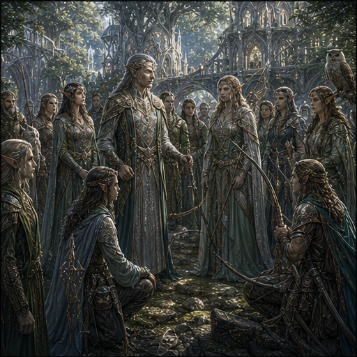 Silveroak Forest people and cultures illustration.