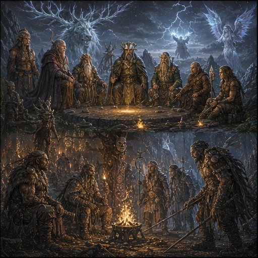 The High Peaks lore points illustration.