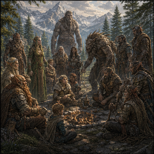 The High Peaks people and cultures illustration.