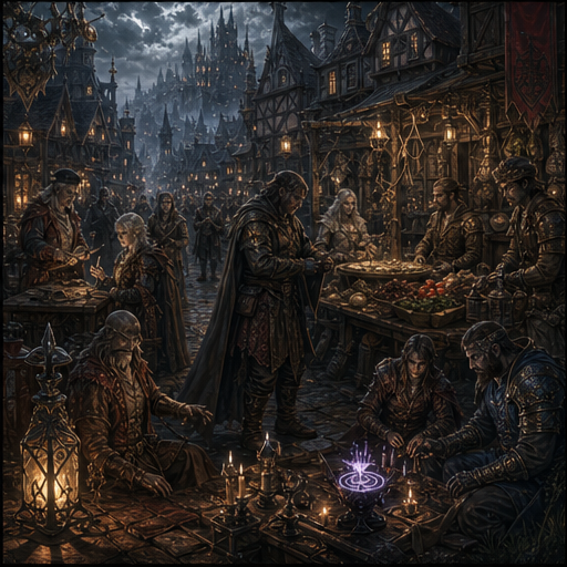 Wolfenhain regional life illustration.