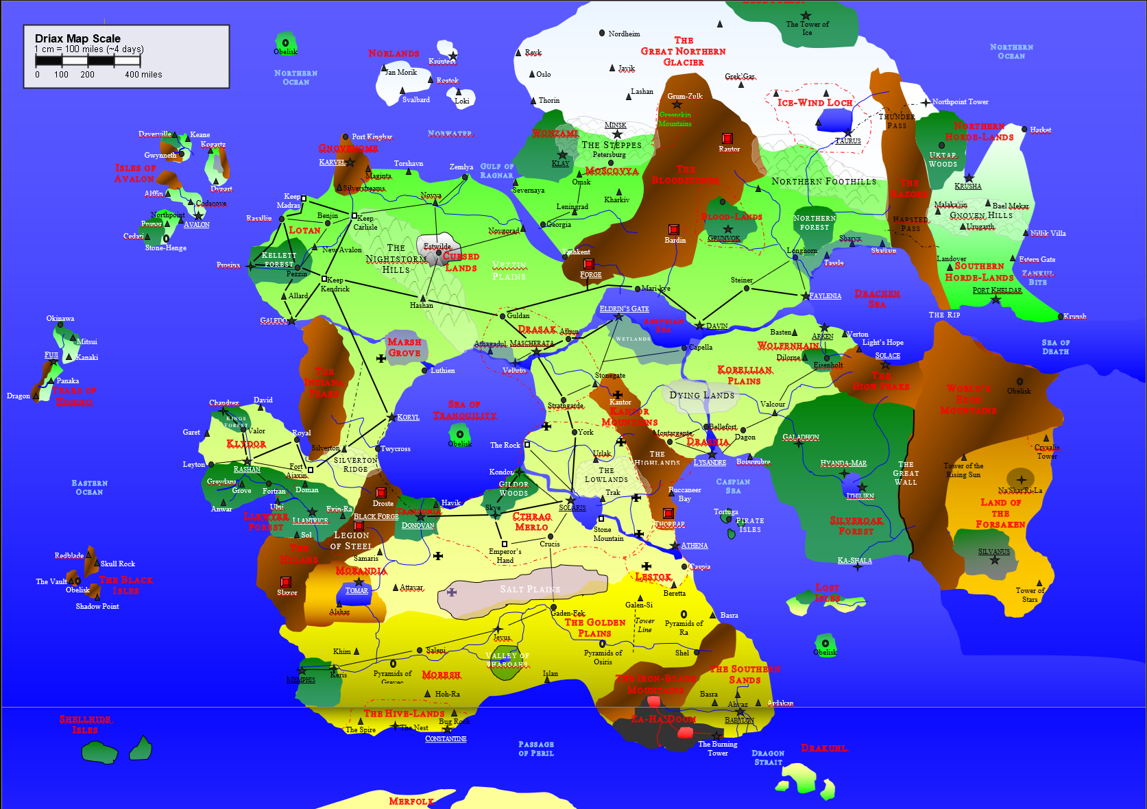 Map of Driax.